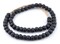 The Bead Chest Dark Grey Opaque Recycled Glass Beads 11mm Ghana African Sea Glass Round Large Hole 27 Inch Strand Handmade Fair Trade